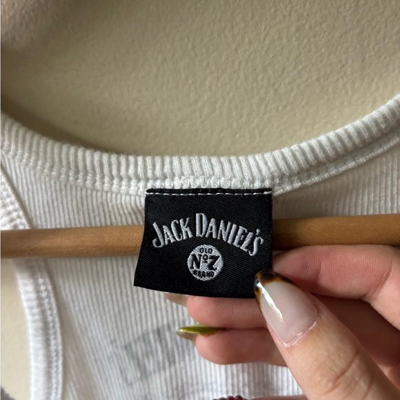 Jack Daniels Grunge/Y2K White Women's Tank Top - Picture 2 of 7